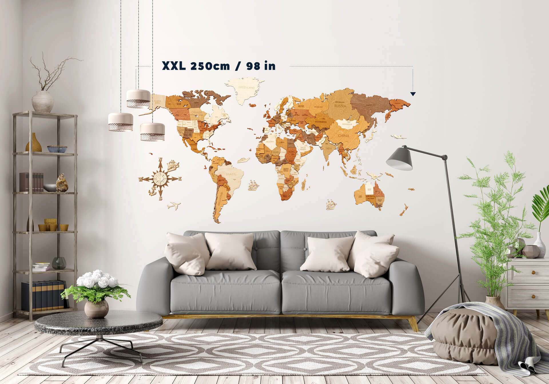 XXL 250 cm / 98 in