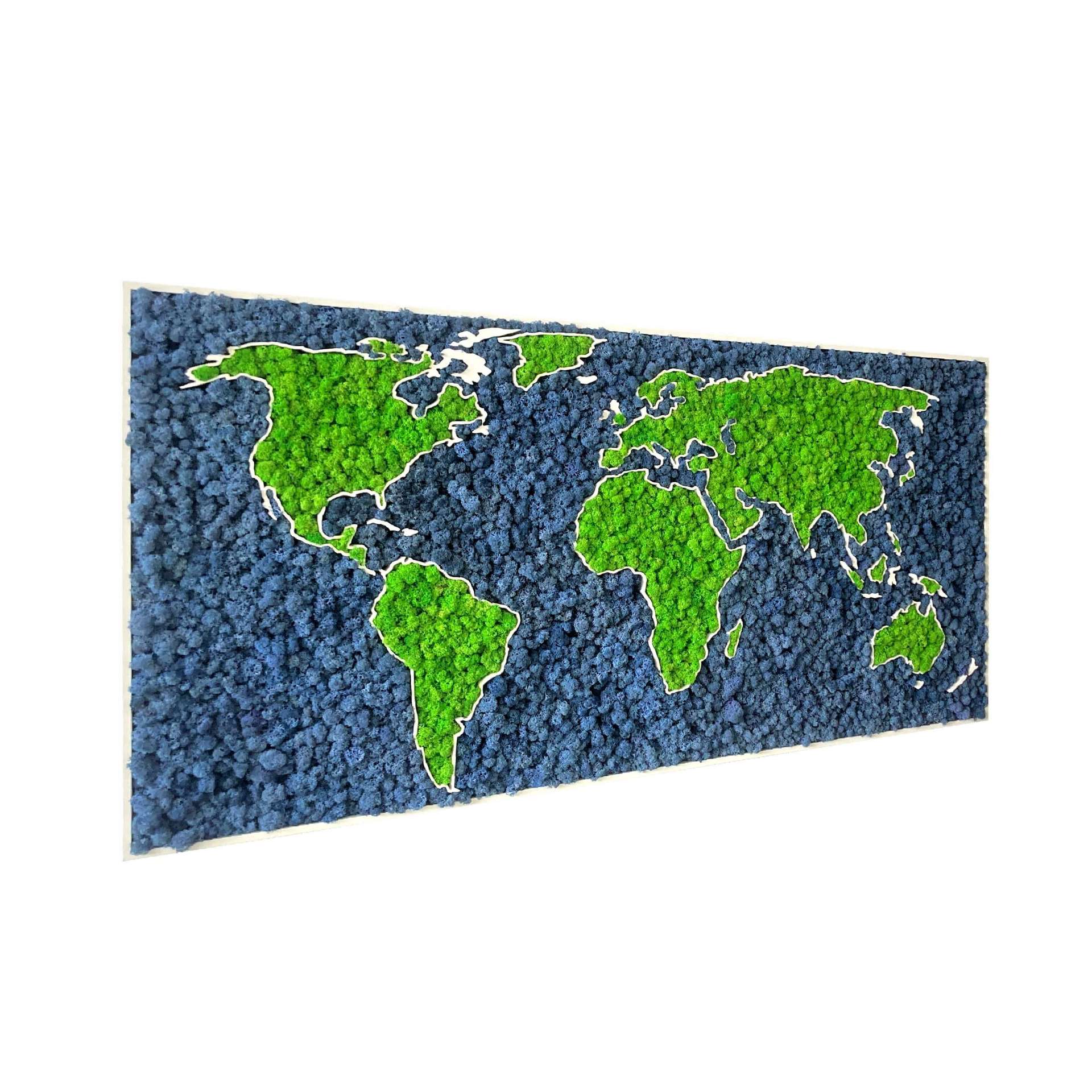 Moss 3D World Map - φυσικός σκανδιναβικός λειχήνας