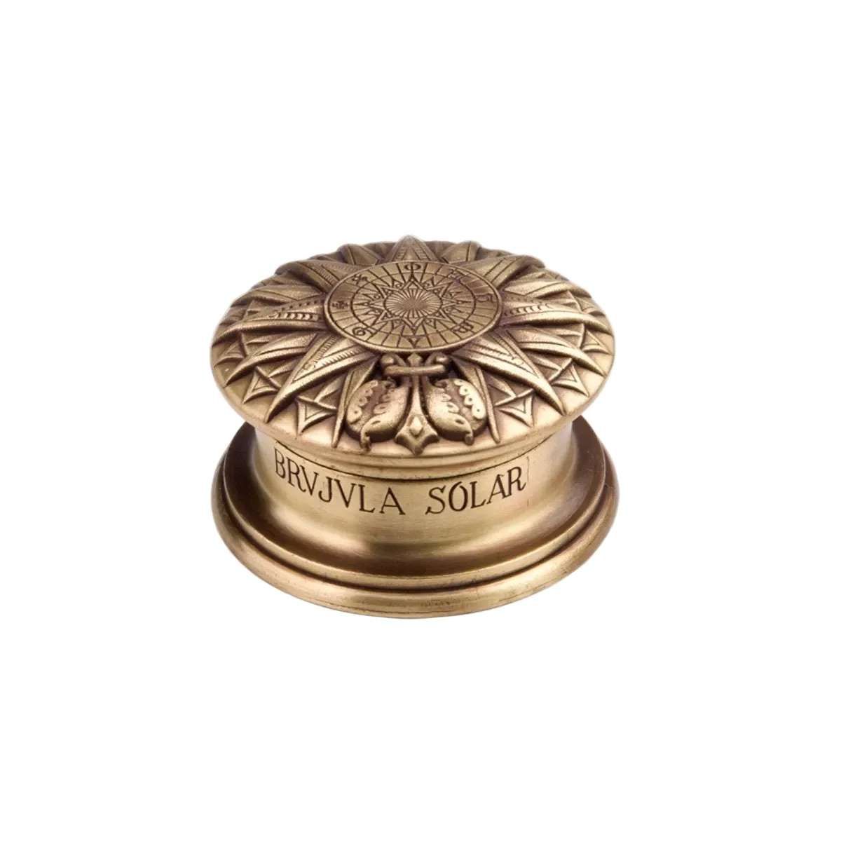 Kompas s sončno uro, medenina, 8,5 cm