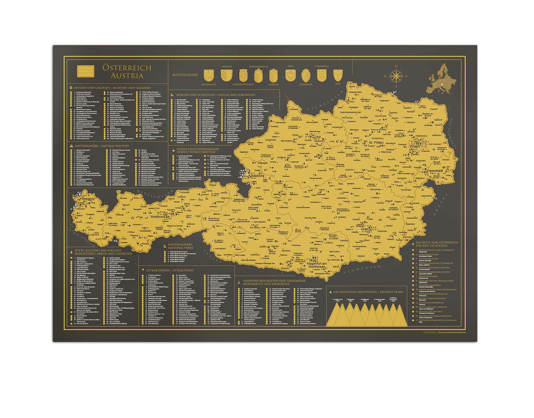 Mapa da Áustria para raspar