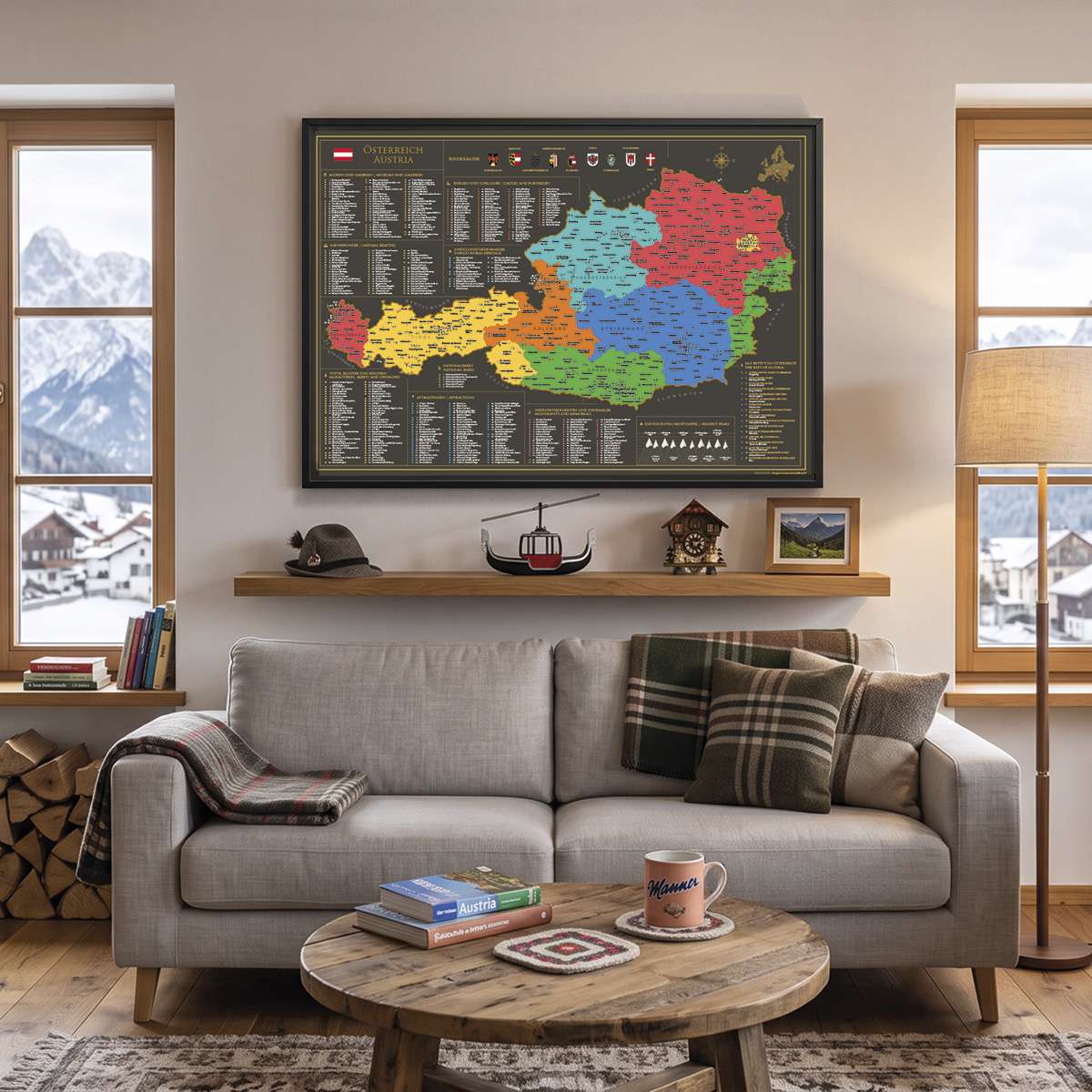 Mapa da Áustria para raspar