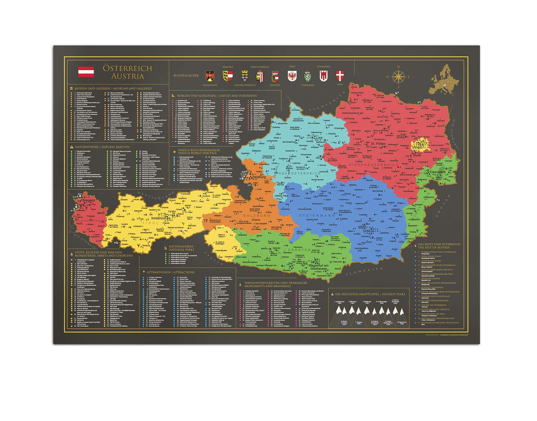 Mapa da Áustria para raspar