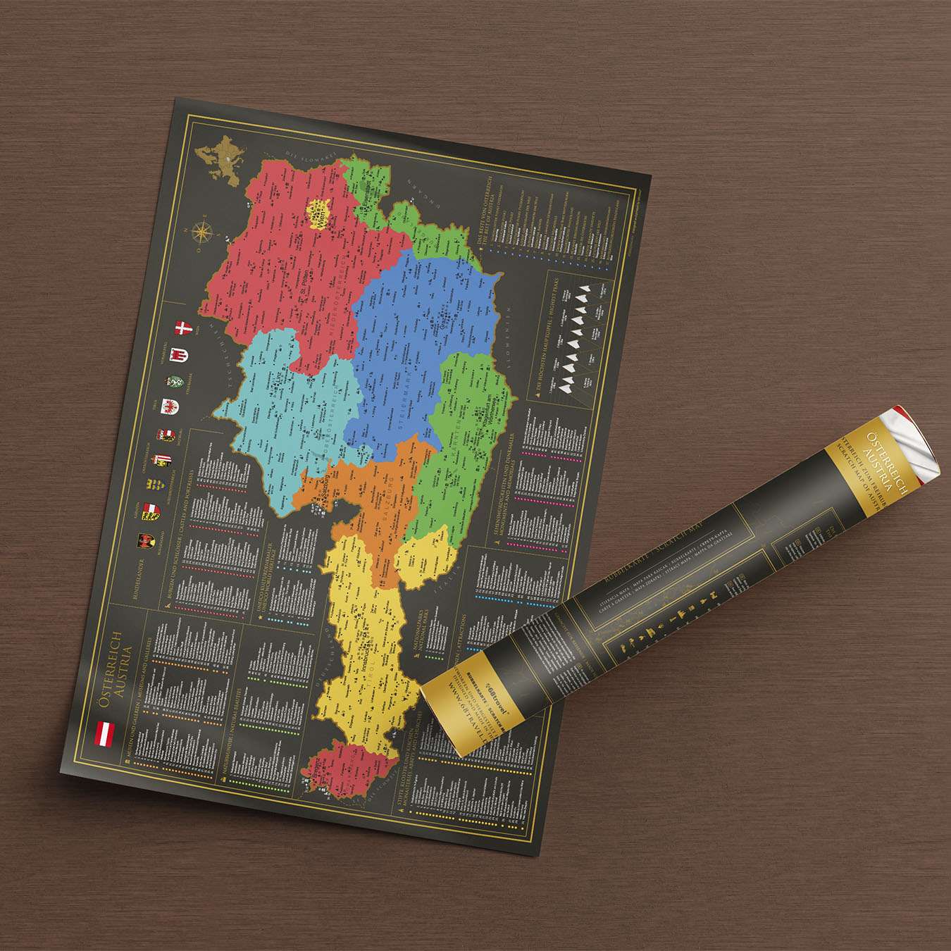 Mapa da Áustria para raspar