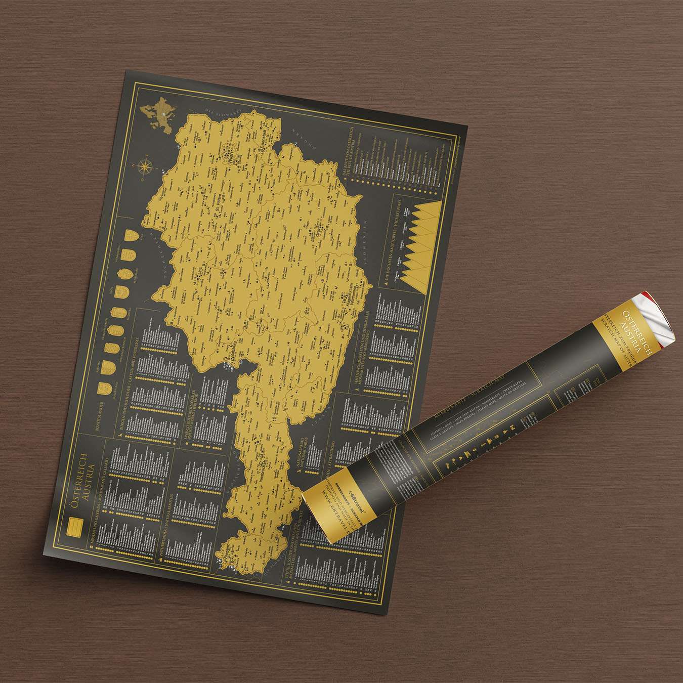 Mapa da Áustria para raspar