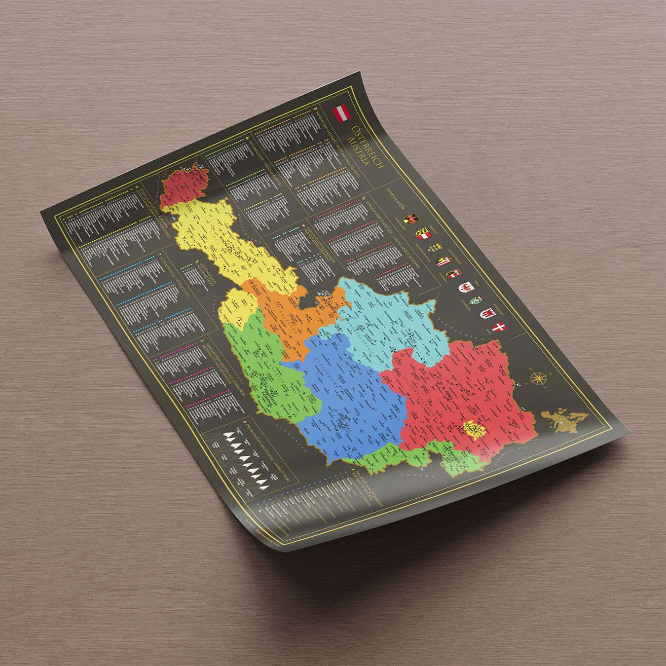 Mapa da Áustria para raspar