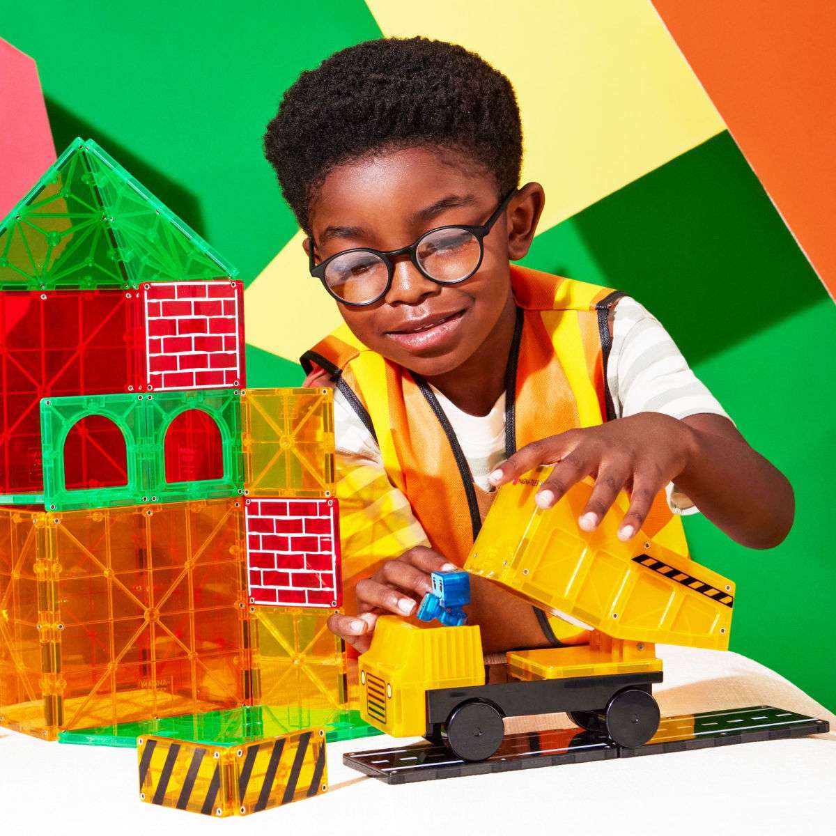 Magna-Tiles Magnetische Bouwset Builder XL Trucks 50 delen