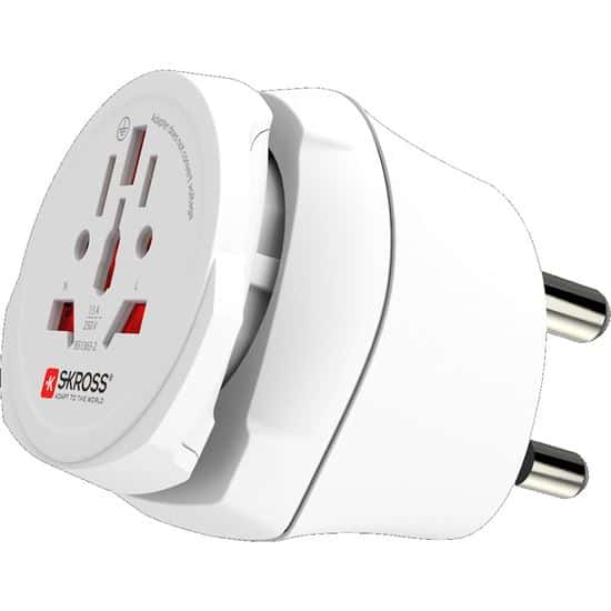 SKROSS Sudáfrica y Europa, combo adaptador de viaje tipo M