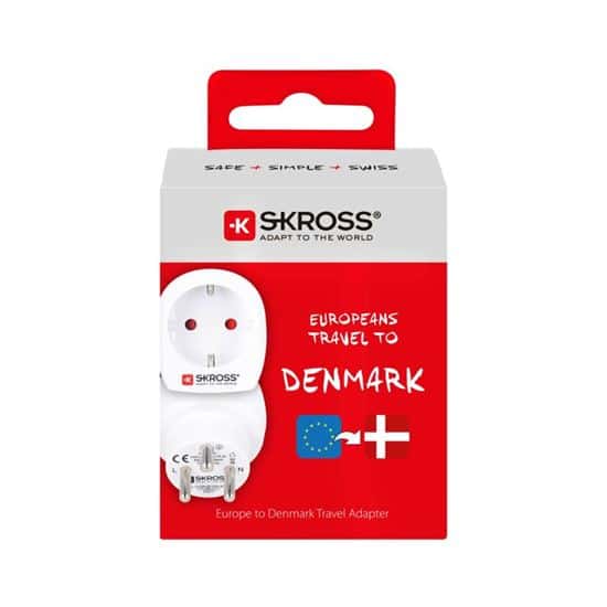 Adaptador de viaje SKROSS Dinamarca tipo K