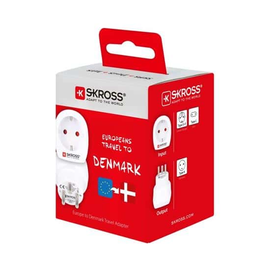 Adaptador de viaje SKROSS Dinamarca tipo K