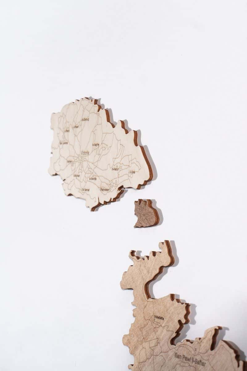 Holzkarte von Malta