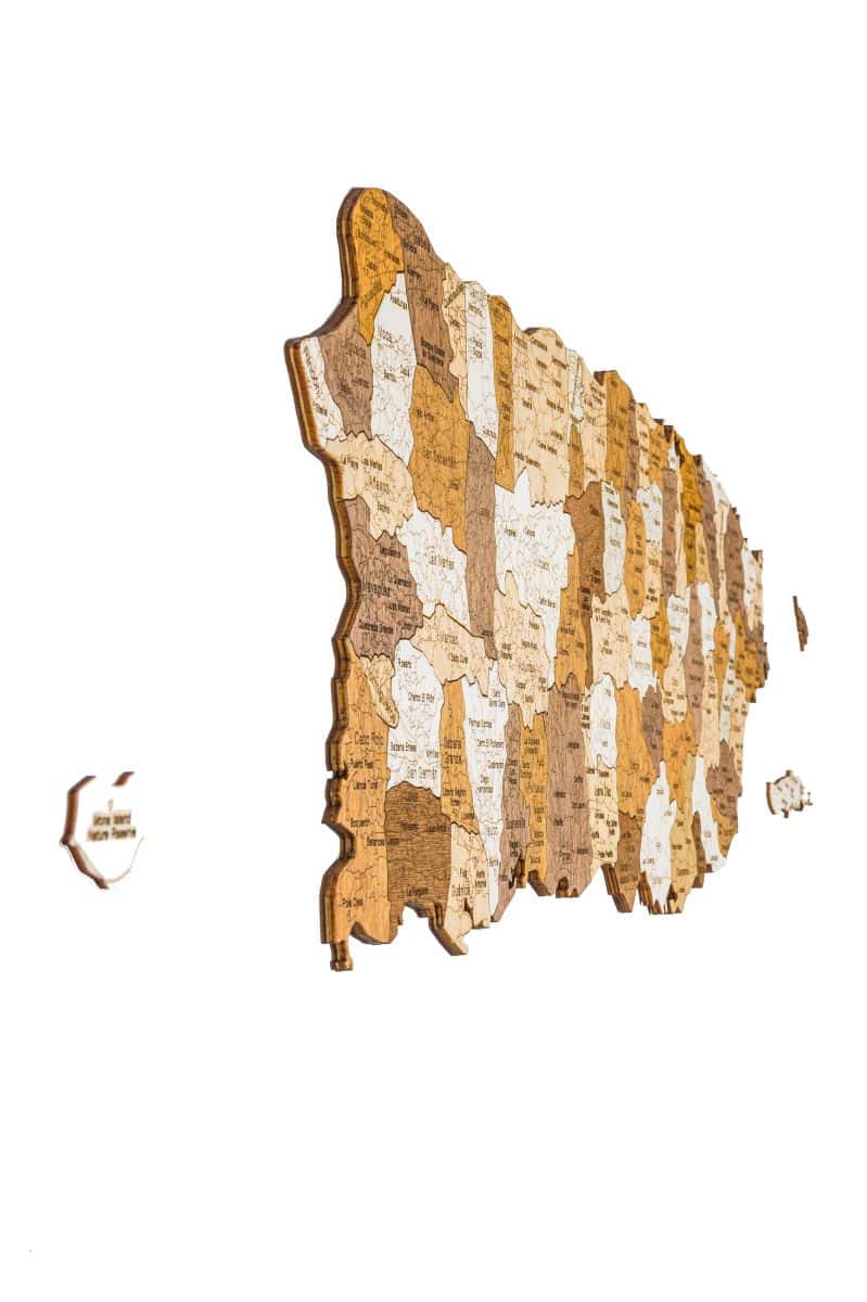 Puerto Rico Holzkarte