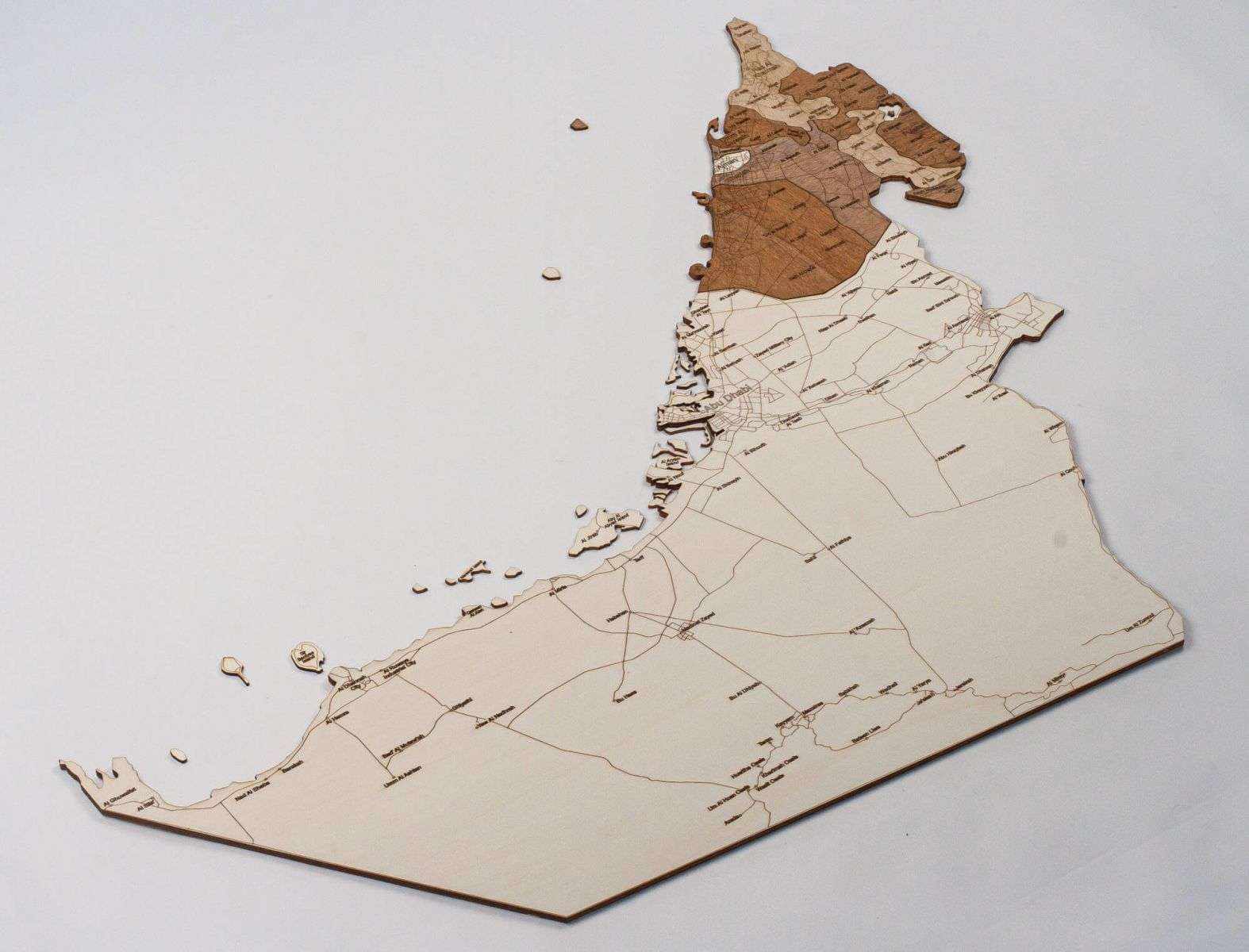 Vereinigte Arabische Emirate Holzkarte