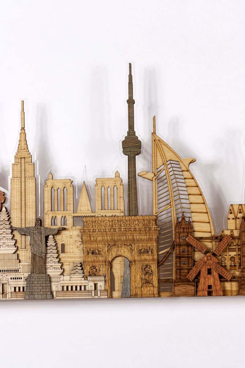 Monuments et attractions du monde en 3D avec LED