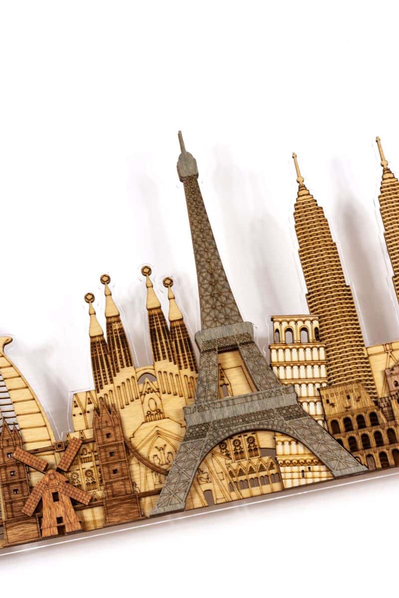 Monuments et attractions du monde en 3D avec LED