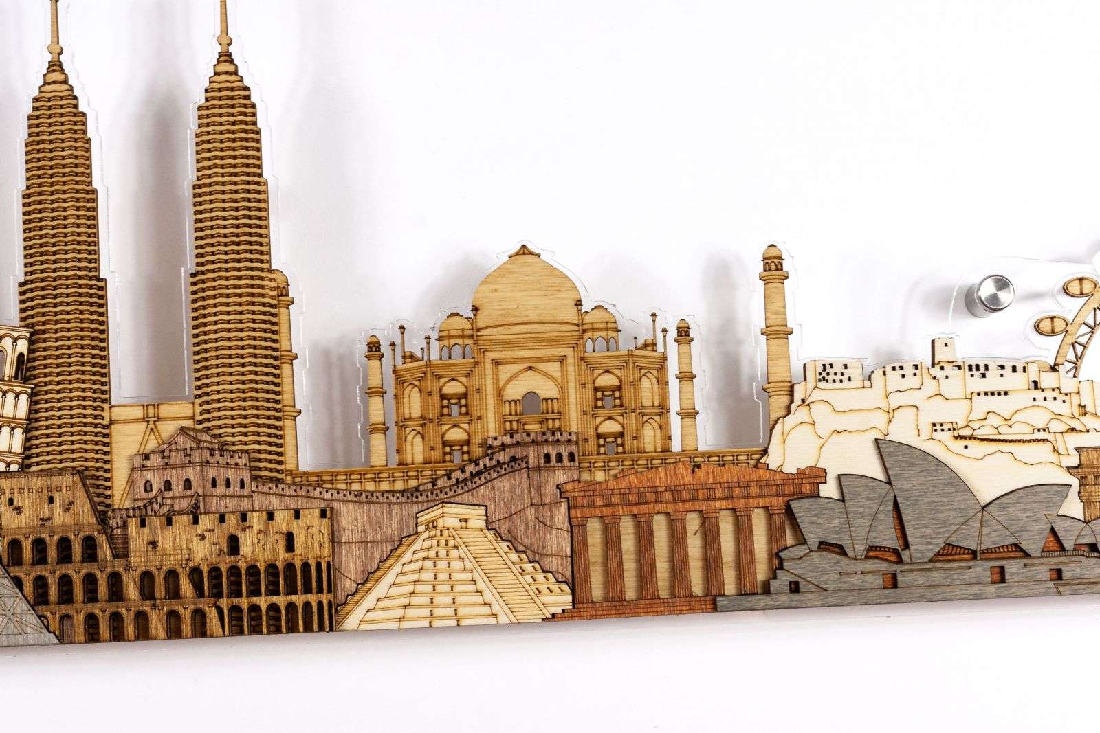 Monuments et attractions du monde en 3D avec LED