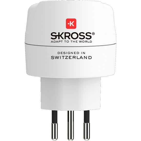 SKROSS Brasil, Italia y Suiza, Adaptador de viaje tipo J/N/L