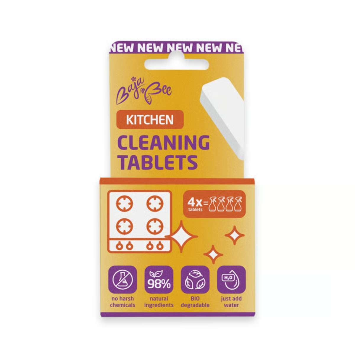 BajaBee ECO tabletas limpiadoras para la cocina - naranja
