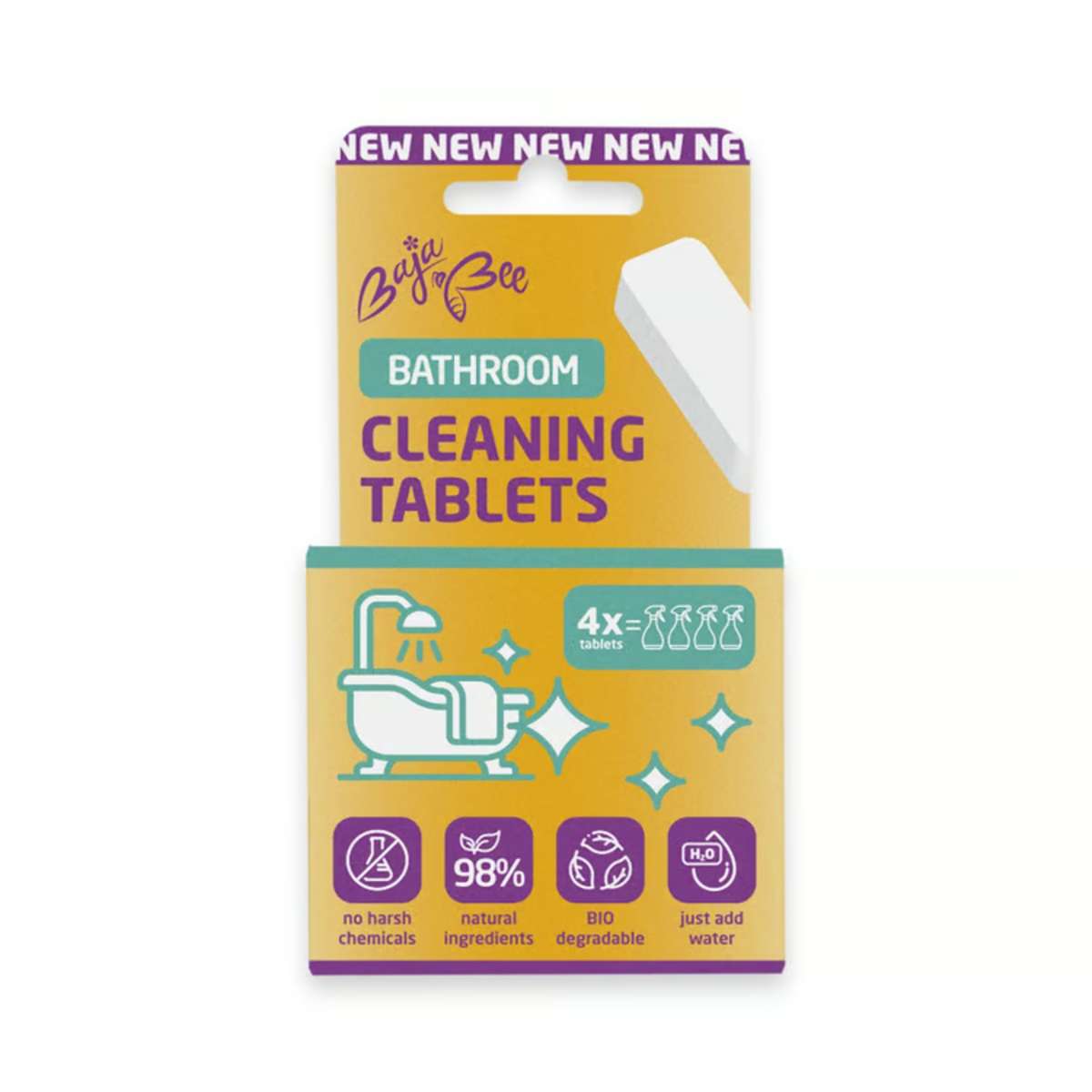 BajaBee ECO tableta limpiadora para el baño - limón