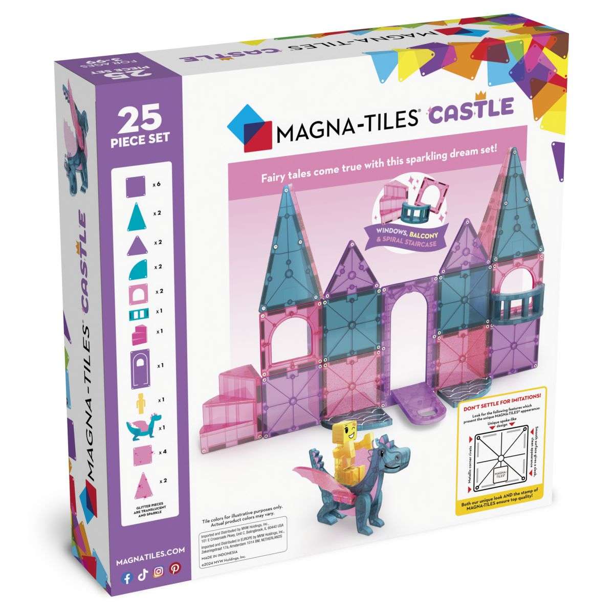 Magna-Tiles Castle 25 kusov magnetická stavebnica