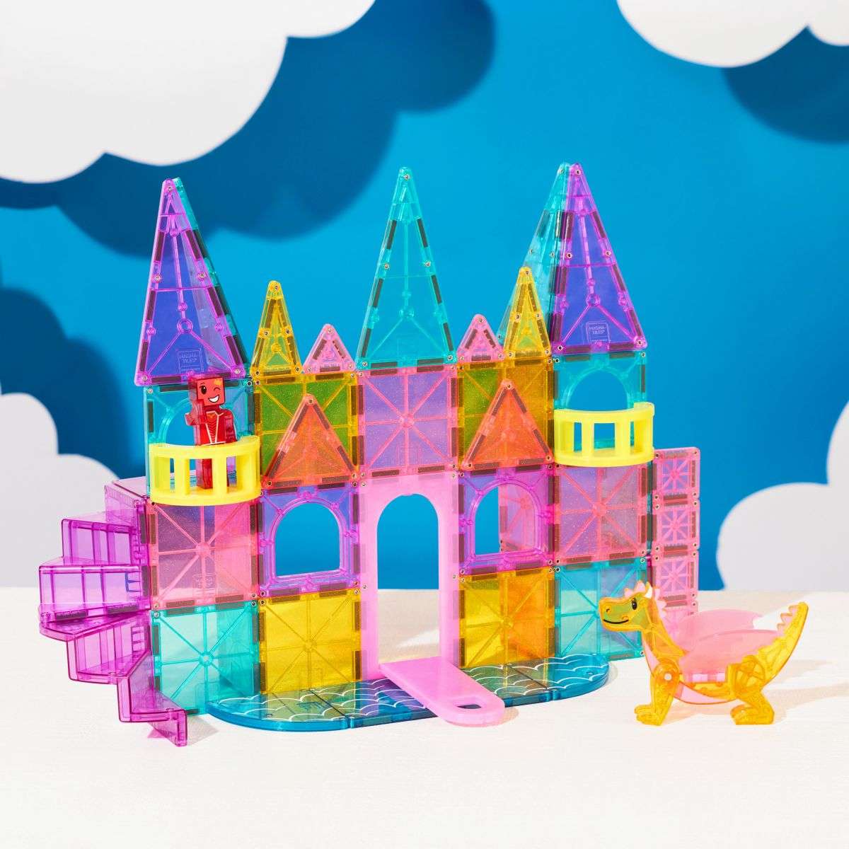 Magna-Tiles Castle DLX 48 dielov magnetická stavebnica