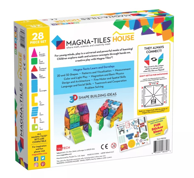 Magna-Tiles House 28 dielov magnetická stavebnica