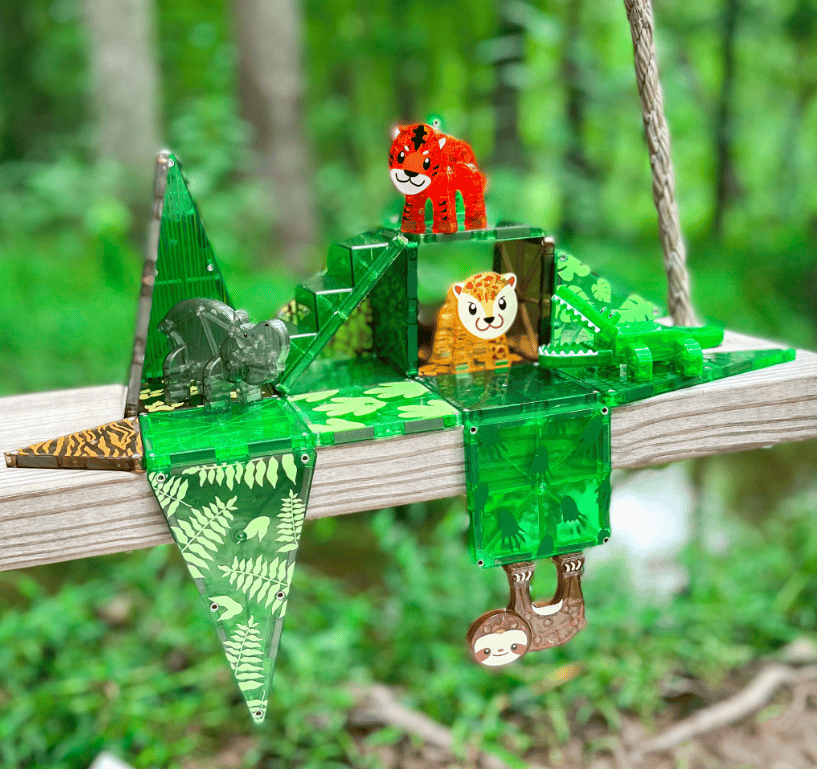 Magna-Tiles Jungle Animals 25 dielov magnetická stavebnica