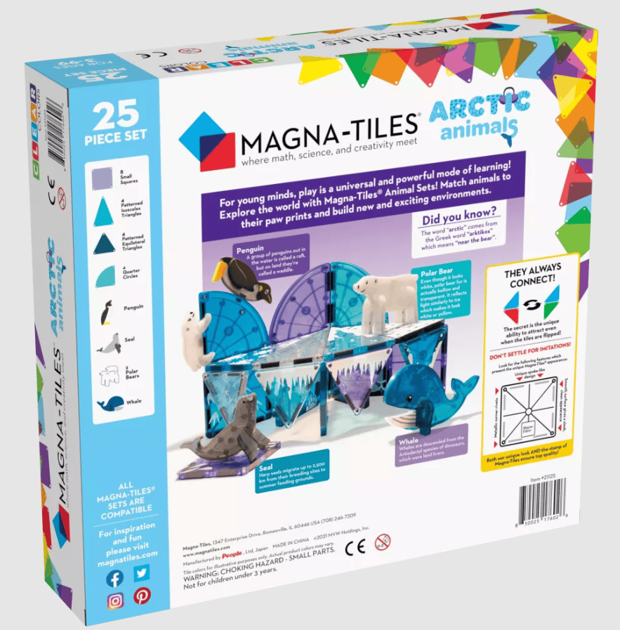 Magna-Tiles Arktická 25 dielona magnetická stavebnica