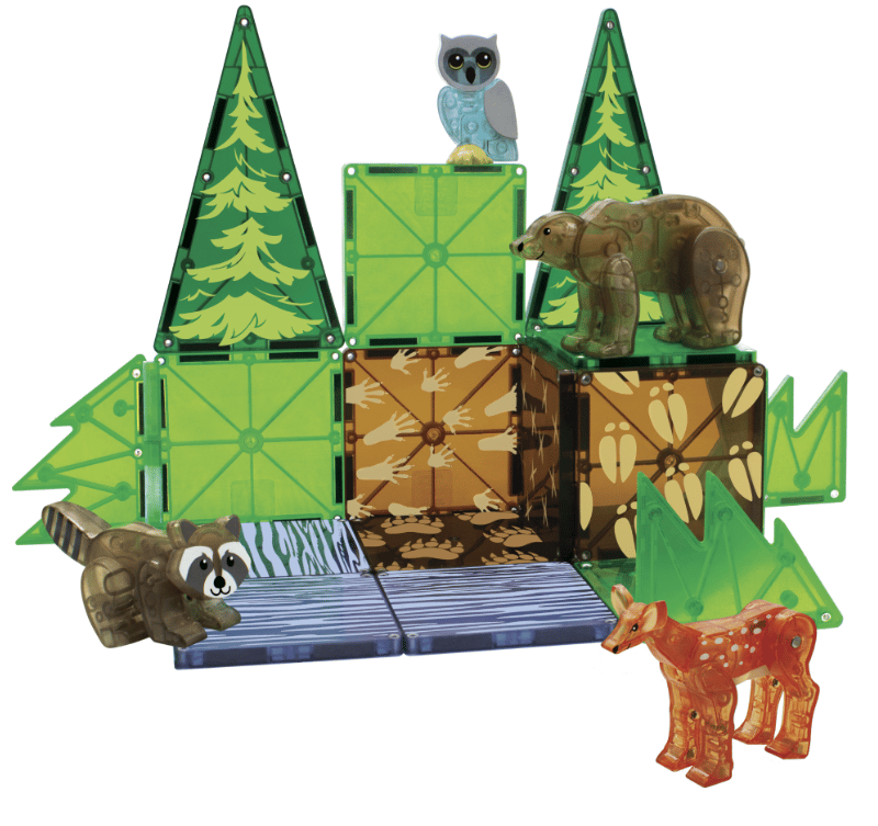 Magna-Tiles Lesné zvieratá 25-dielna magnetická stavebnica
