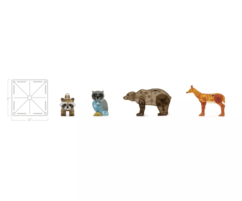 Magna-Tiles Lesné zvieratá 25-dielna magnetická stavebnica