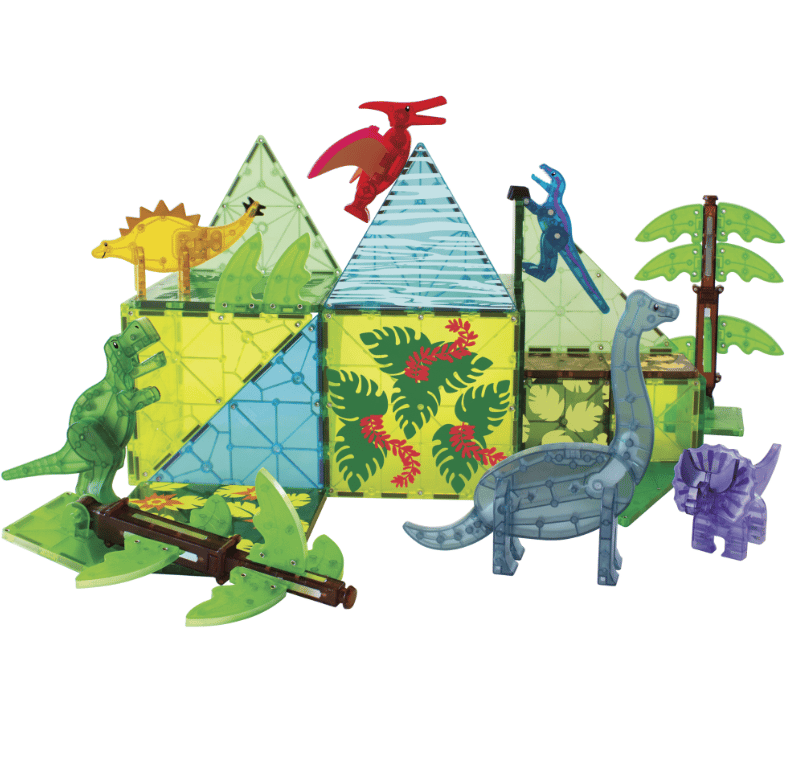 Magna-Tiles Dino World XL 50 kusov magnetická stavebnica