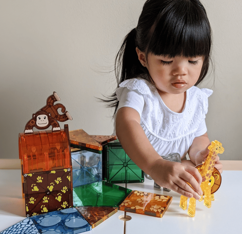 Magna-Tiles Safari zvieratá 25-dielna magnetická stavebnica