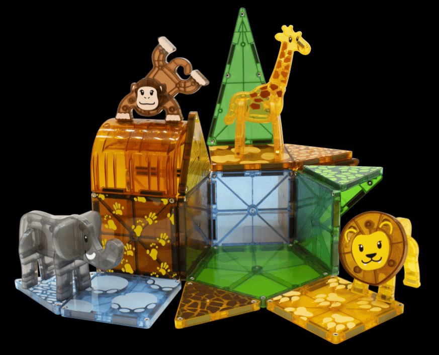 Magna-Tiles Safari zvieratá 25-dielna magnetická stavebnica