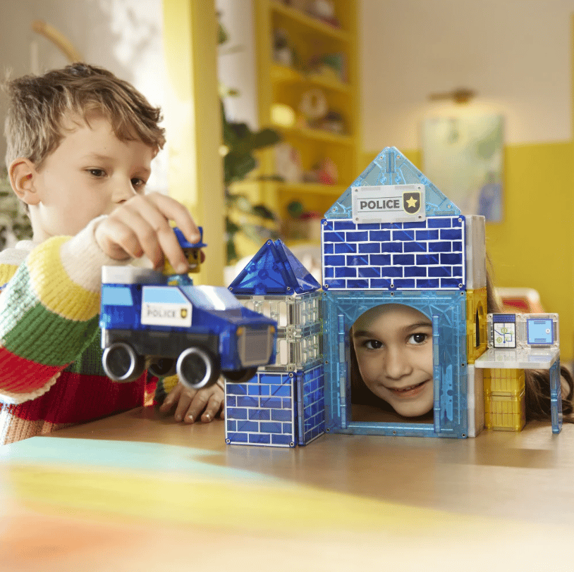 Magna-Tiles Magnetická stavebnica Policajná stanica 35 dielov
