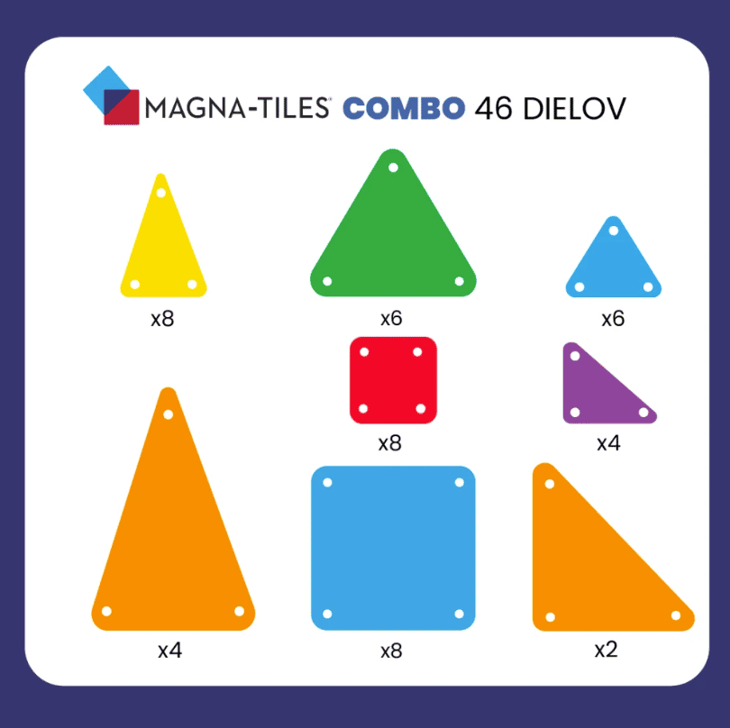 MAGNA-TILES Magnetická stavebnica Combo 46 dielov