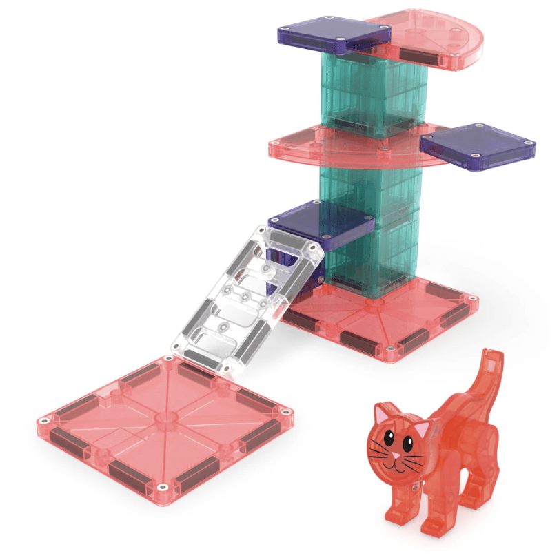 MAGNA-TILES Magnetická stavebnicová sada Cat Tree 13 dielov