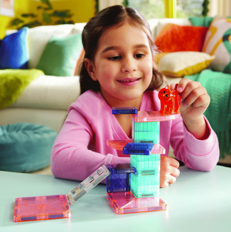 MAGNA-TILES Magnetická stavebnicová sada Cat Tree 13 dielov