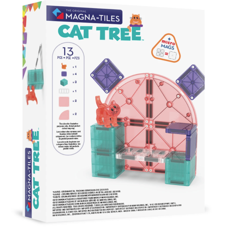 MAGNA-TILES Magnetická stavebnicová sada Cat Tree 13 dielov