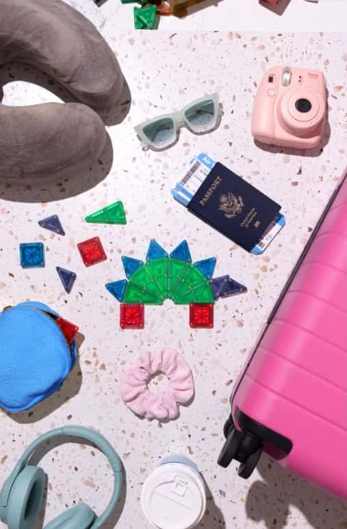 Magna-Tiles microMAGS cestovný set 26 dielikov