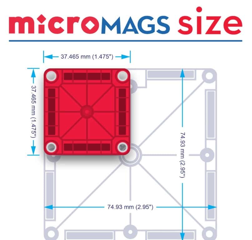 Magna-Tiles microMAGS cestovný set 26 dielikov