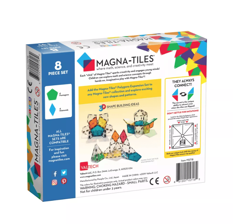 Magna-Tiles Polygons 8 ks magnetická stavebnica
