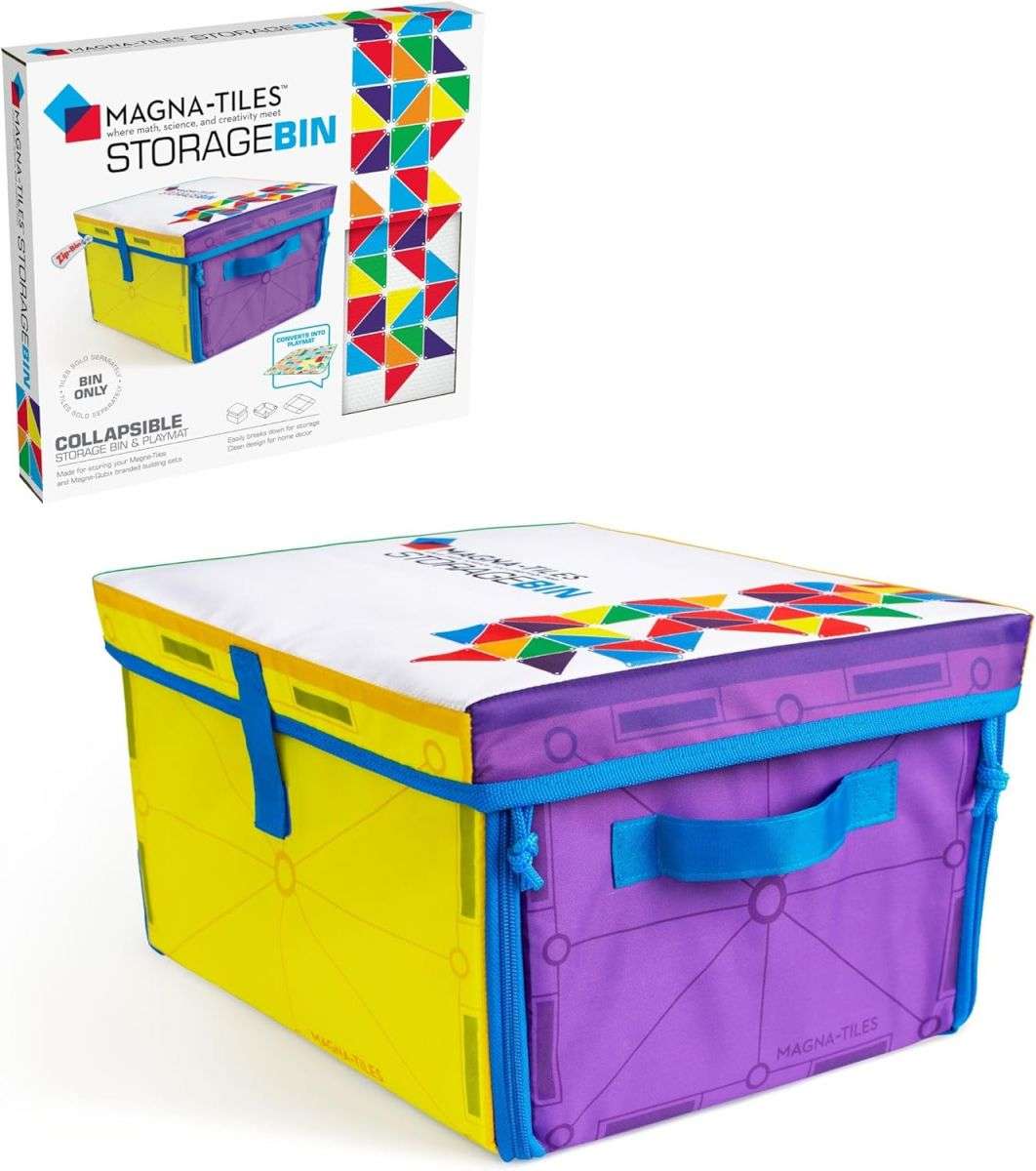 Magna-Tiles úložný kôš a interaktívna podložka na hranie