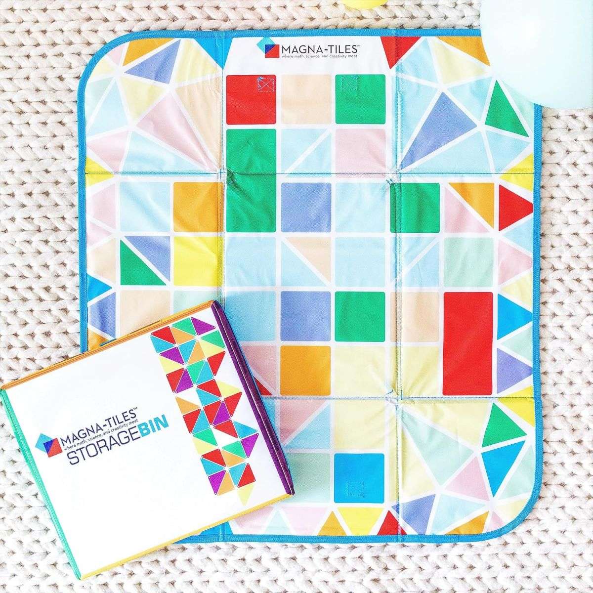 Magna-Tiles úložný kôš a interaktívna podložka na hranie