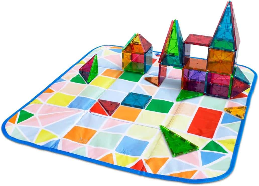 Magna-Tiles úložný kôš a interaktívna podložka na hranie