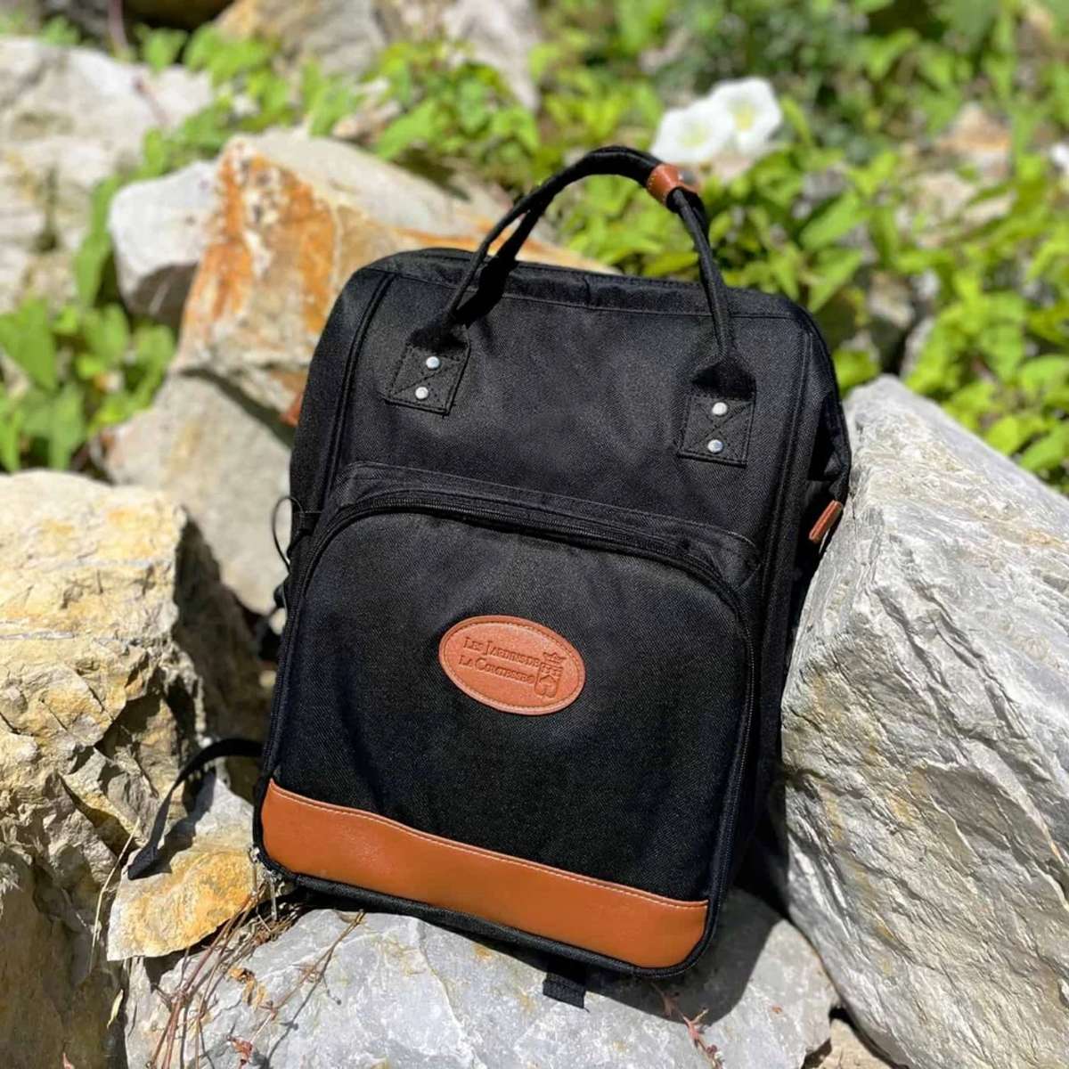 Mochila de picnic Escapade negra para 2 personas