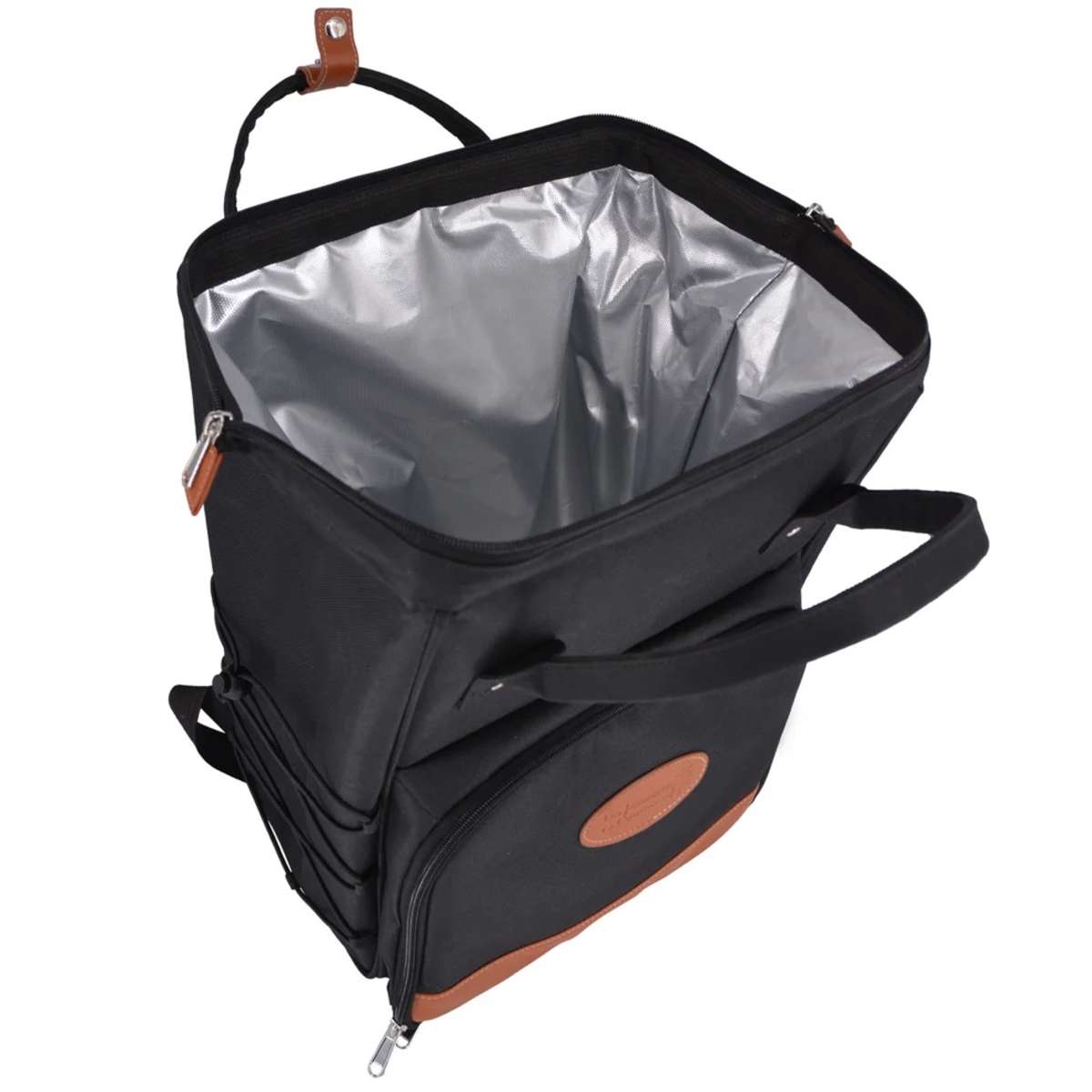 Mochila de picnic Escapade negra para 2 personas