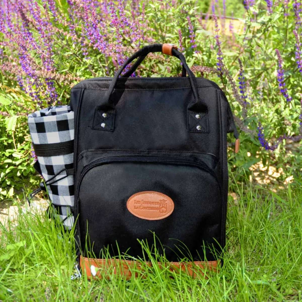Mochila de picnic Escapade negra para 2 personas