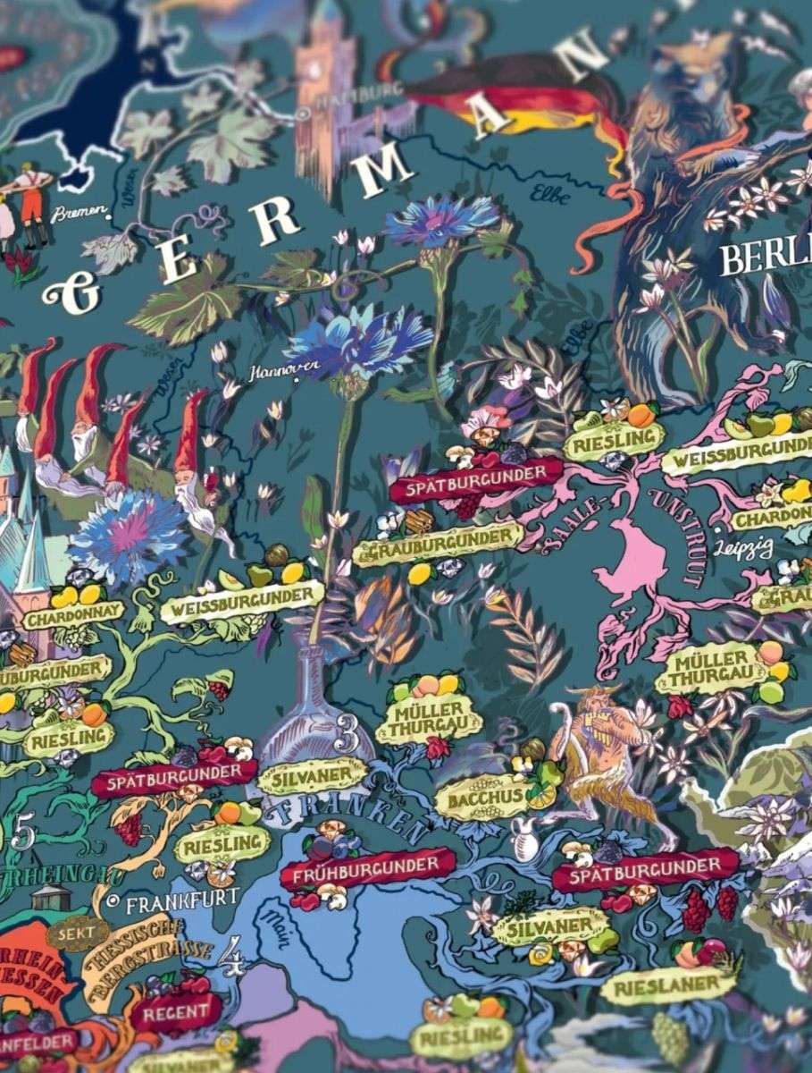 Agua y Vinos Alemania Rompecabezas del vino