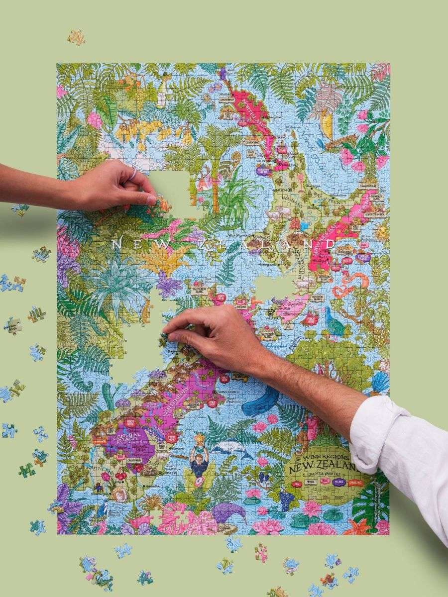Agua y Vinos Puzzle del vino de Nueva Zelanda