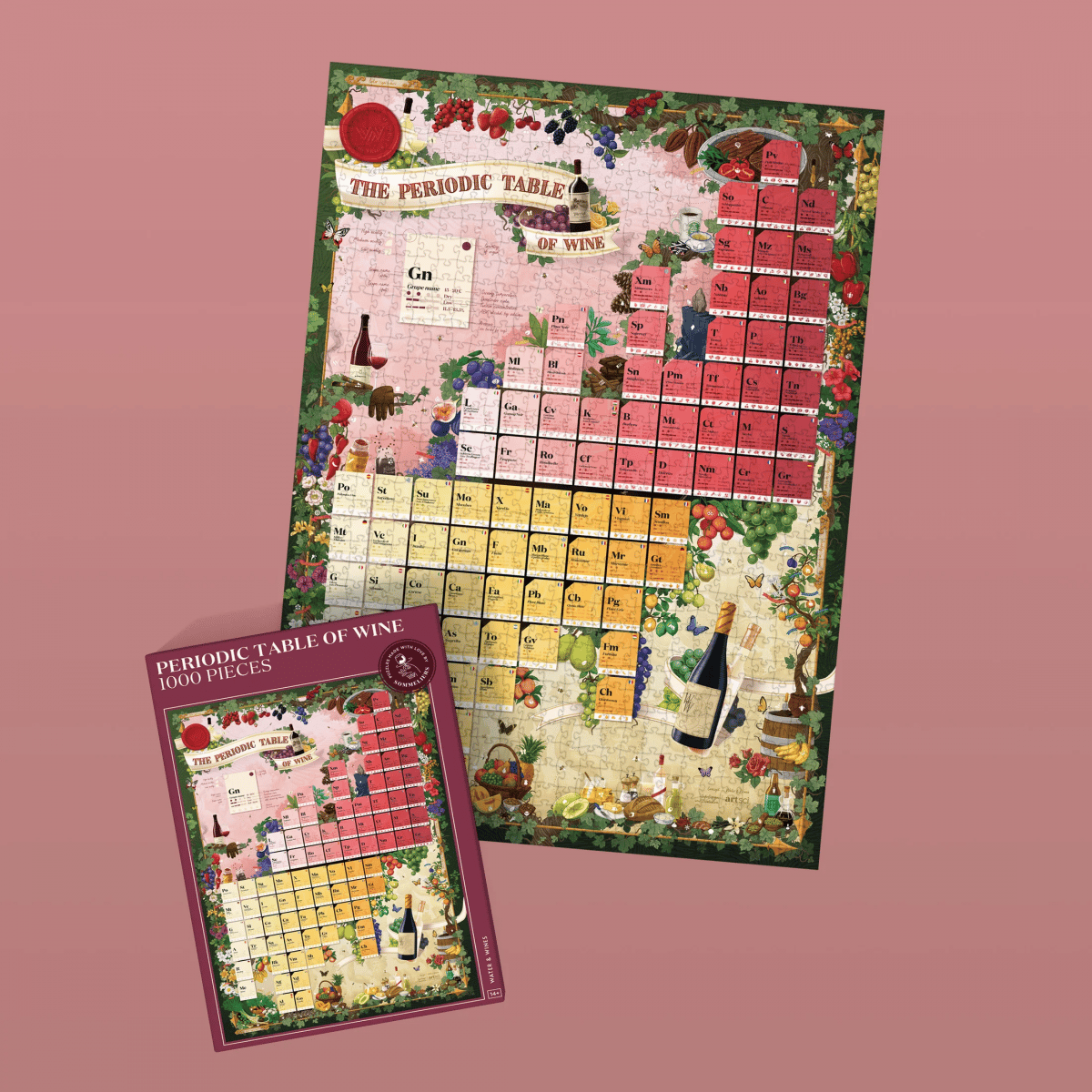 Agua y vinos Tabla periódica del vino Puzzle