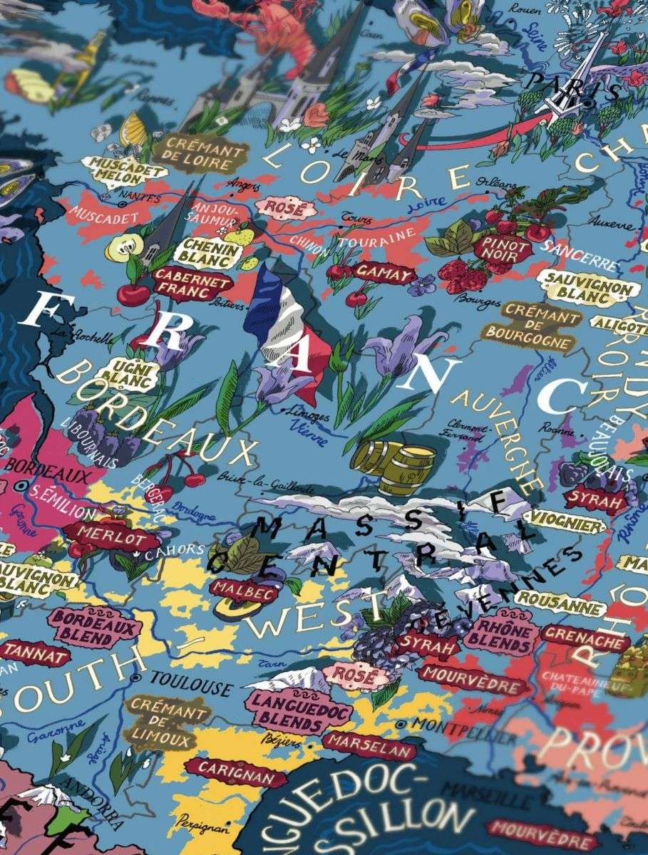 Agua y Vinos Francia Rompecabezas del vino